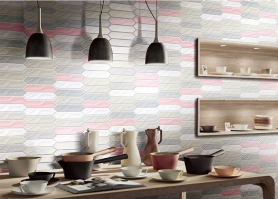 Picket Ripple Surface Restaurant Decorative Wall Tiles Heat Insulation