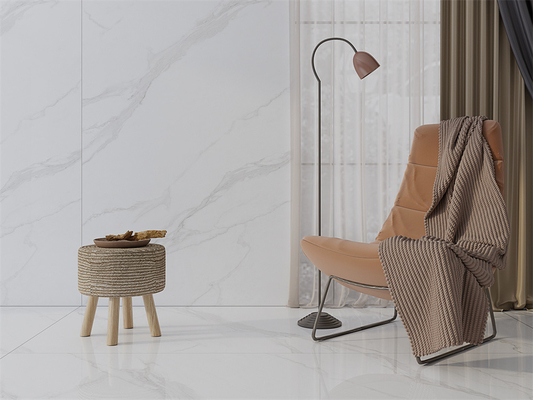 Αγορά 1420x2700mm Matt Carrara Λευκό πάτωμα Σιντερωμένες πέτρινες πλάκες για εμπορικό κέντρο σε απευθείας σύνδεση κατασκευή