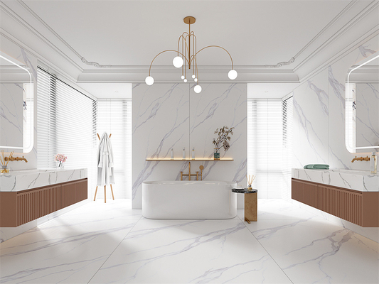 Αγορά Πλάκες λευκού ματ Carrara Sintered Stone 1420x2700mm Βαθμού AAA σε απευθείας σύνδεση κατασκευή
