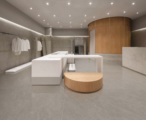 Αγορά 24x48 Γκρι μαλακά γυαλισμένα πλακάκια πορσελάνης για εσωτερικό πάτωμα και τοίχο σε απευθείας σύνδεση κατασκευή