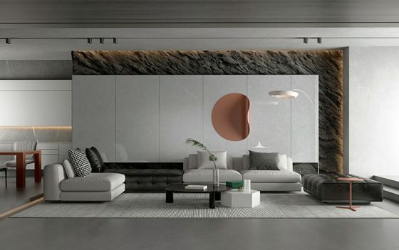 Αγορά Πλακάκι Πορσελάνης Γυαλισμένο 900x1800mm Γκρι Ανθεκτικό στις Γρατσουνιές σε απευθείας σύνδεση κατασκευή