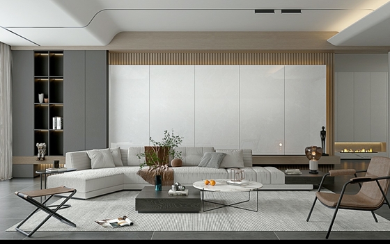 Αγορά Διακοσμητικό 900x1800x9mm Vintage Gray εξωτερικό τοίχο και εσωτερικό πάτωμα γυαλισμένο γυαλισμένο πορσελάνη πλακάκια για το ξενοδοχείο σε απευθείας σύνδεση κατασκευή