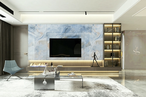 Αγορά Ενυδατοασφαλές 900x1800x9mm Ανθεκτικό στην φθορά εσωτερικό πάτωμα Μπλε λευκό γυαλισμένο γυαλιστερό πορσελάνινο πλακάκι για διακόσμηση σε απευθείας σύνδεση κατασκευή