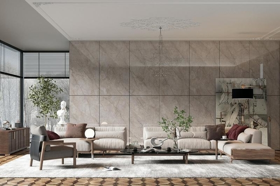 Αγορά Ελαφρύ κίτρινο 900x1800x9mm Μαρμάρινο βλέμμα γυαλισμένα γυαλισμένα πλακάκια πορσελάνης και εσωτερικά τοίχοι και πλακάκια δαπέδου για κτίριο και καθιστικό σε απευθείας σύνδεση κατασκευή