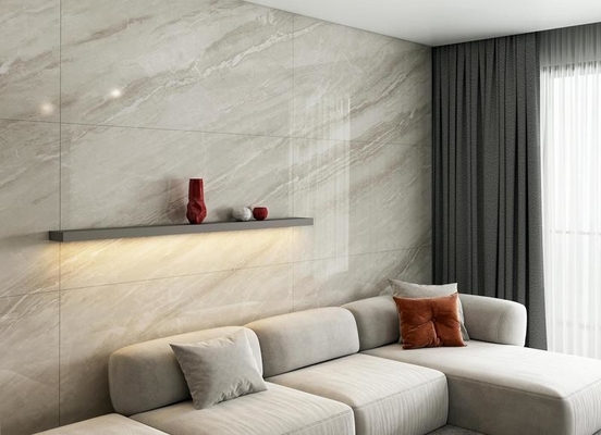Αγορά Γκρίζο μοντέρνο 900x1800x9mm Μαρμάρινο βλέμμα έξω από τοίχο Γυαλισμένο γυαλισμένο πορσελάνινο πλακάκι για μπάνιο σε απευθείας σύνδεση κατασκευή