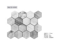 SGS εκτύπωσης Inkjet Hexagon κεραμίδι τοίχων μωσαϊκών, Countertop 48x6mm ξύλινο μάρμαρο κεραμιδιών γυαλιού