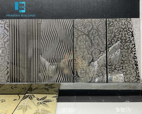 Αγορά 300x600mm 3D κεραμικό τοίχο πλακάκια γυαλισμένα γυαλισμένα με χρυσή γραμμή σε απευθείας σύνδεση κατασκευή