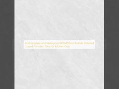 Ανθεκτικά σε οξύ και αδιάβροχα 800x800mm μαρμάρινα γυαλισμένα πορσελάνινα πλακάκια για κουζίνα γκρι