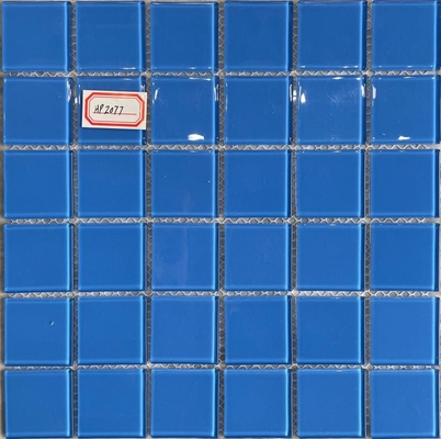 48x48 χιλιοστών Μπλε γυάλινα μωσαϊκά για πισίνες 300x300 χιλιοστών