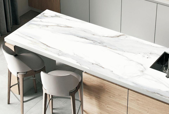 Πλάκα από λευκό συντηγμένο πέτρωμα Curtain 1600x3200x12mm Ματ φινίρισμα