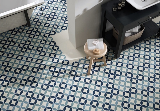 Μπλε κεραμικό ρουστίκ πλακάκι 250x250mm για εσωτερικό δάπεδο