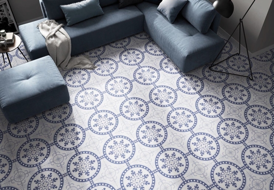 Φωτεινό μπλε κεραμικό χωριό πλακάκι 250x250mm για εσωτερικό πάτωμα