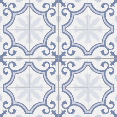 Μπλε και λευκό 250x250mm ανθεκτικό πάτωμα κεραμικό ρουστικό πλακάκι για μπαλκόνι και ρετρό τοίχο πλακάκι για κουζίνα