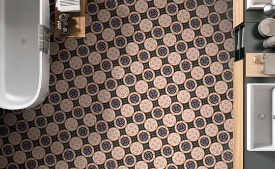 Μαύρο και πορτοκαλί 250x250mm τοίχο πλακάκια για το μπάνιο και εκπληκτικά κεραμικά χωριώδη πλακάκια για το καθιστικό