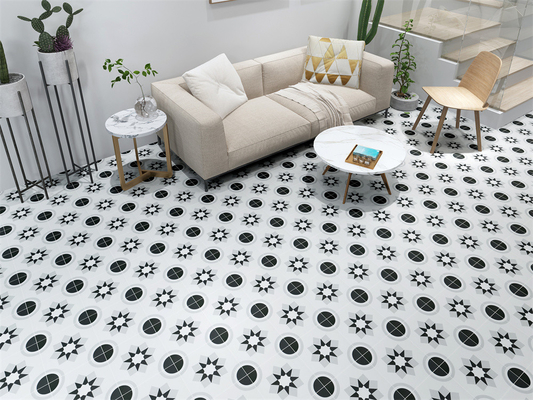 Γκρι κεραμικό ρουστίκ πλακάκι 20x20cm για δάπεδο μπάνιου ξενοδοχείου