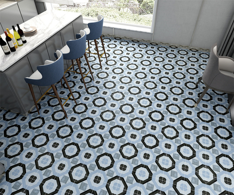 Χωρίς φθορά 200x200mm Τείχος Κεραμικά Ρουστικά πλακάκια και μπλε πλακάκια δαπέδου για το καθιστικό και την κουζίνα