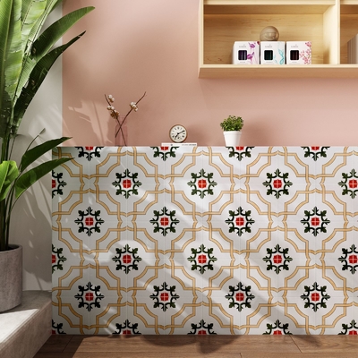 20x20cm Κεραμικό Ρουστίκ Τεμάχιο Πλακιδίων Ανοιχτό Κίτρινο Πράσινο για Μπάνιο