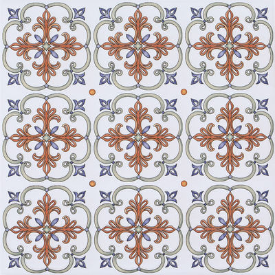 Λευκό και Κόκκινο Κεραμικό Ενκαστικό Ρουστίκ Πλακάκι 20x20cm