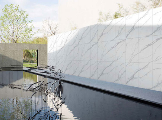 600x1200mm Carrara White Matte Antique Curtain Wall Porcelain Tiles για έργο και ξενοδοχείο