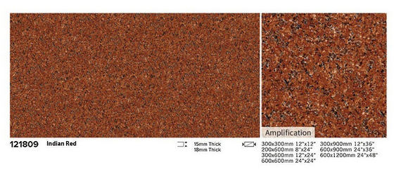Ανθεκτικό στις γρατζουνιές 600x900x18cm Ανθεκτικό στα οξέα κόκκινο πάτωμα για εστιατόριο