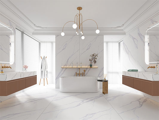 Πλάκες λευκού ματ Carrara Sintered Stone 1420x2700mm Βαθμού AAA