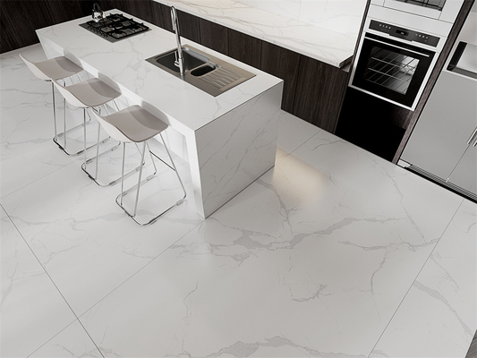 1420x2700mm Matt White Carrara Σιντερωμένη πέτρα για το σαλόνι