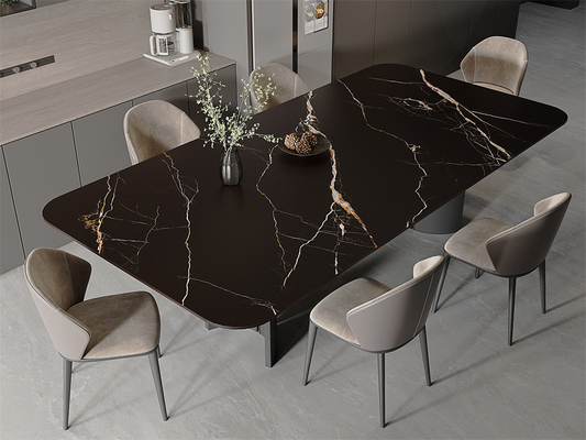 Μαύρο 1600x3200mm Ματ Πλάκα από Συσσωματωμένο Πέτρωμα για Σχεδιασμό Υπνοδωματίου