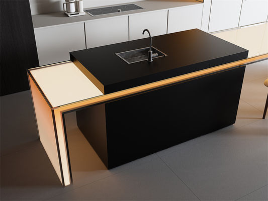 Μαύρη Ματ Σιντερωμένη Λίθινη πλάκα 1600x3200mm για εσωτερική διακόσμηση