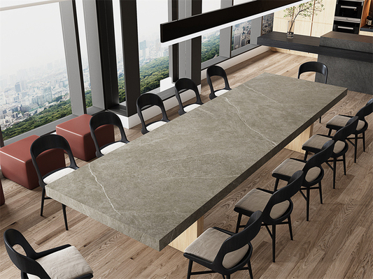 Γκρι Ματ 1600x3200mm Σιντερωμένη πέτρινη πλάκα για σχεδιασμό γραφείου