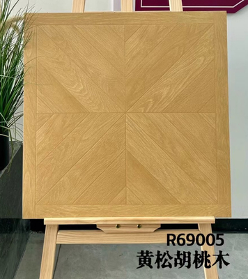 Καφέ 600x600mm αντιβακτηριακά πλακάκια δαπέδου και ξύλινα κεραμικά πλακάκια για το σχεδιασμό μπαλκόνι