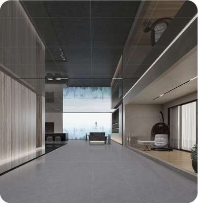 Βαθιά γκρι 600x1200mm Αντιβακτηριακά πλακάκια και εξωτερικό πάτωμα Αρχαίο μαλακό γυαλισμένο πορσελάνη πλακάκια για το γραφείο και το έργο