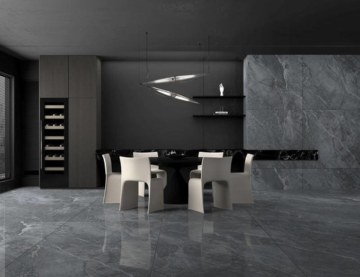 Γκρι Γυαλισμένο Πορσελάνινο Πλακάκι 1200x1200mm για Δάπεδο Μπάνιου