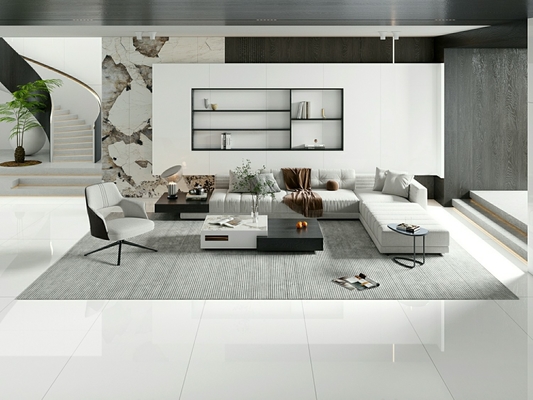 Μέτωπος εσωτερικού ορθογώνιο 900x1800x9mm λευκή πορσελάνη γυαλισμένα πλακάκια για μπάνιο και τραπεζαρία