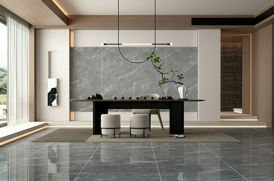 Πλακάκι Πορσελάνης Γκρι Γυαλισμένο 900x1800mm 0.5% WA
