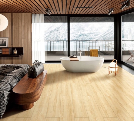 Ξύλινα Πλακάκια Πορσελάνης AAA Grade 250x1500mm Καφέ Κίτρινο Πηλός