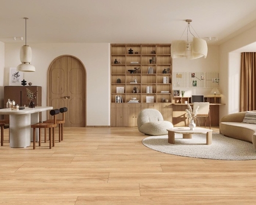 Αδιάβροχες 300x1800mm Κίτρινες καφέ ξύλινες πορσελάνες για το καθιστικό και το υπνοδωμάτιο