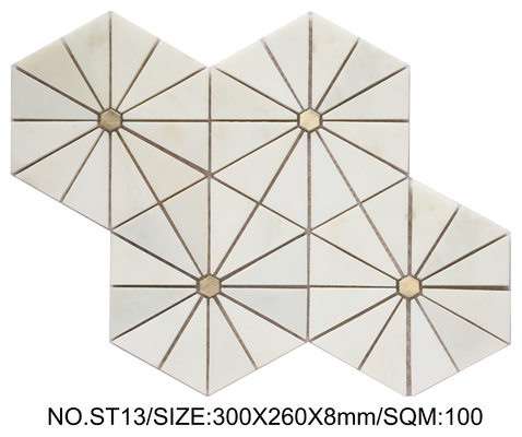 Αδιάβροχο Μπεζ 300x260mm Μωσαϊκό Φυσικής Πέτρας για Κτίρια και Πισίνες