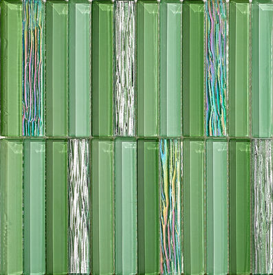 Πράσινα Μωσαϊκά Γυαλιού 300x300mm Ανθεκτικά στις Γρατσουνιές Για Ανακαίνιση και Υπνοδωμάτιο