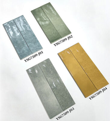 Αδιάβροχα Μπλε 75x300mm Γυαλιστερά Κεραμικά Πλακάκια Τοίχου Εσωτερικού Χώρου για Γραφείο και Μπάνιο