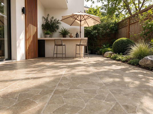 Firebrick Grade AAA Moisture-proof Waterproof Stain-resistant Brown Stone Style 598x598mm Thickness 12mm Outside Floor And Wall Ceramic Tiles For Balcony and Rebuilding