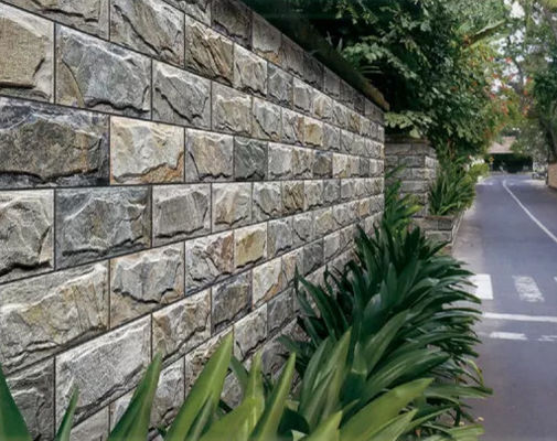 Μπεζ 3D εξωτερικά πέτρινα πλακάκια 200x400mm βαθμού AAA πηλό