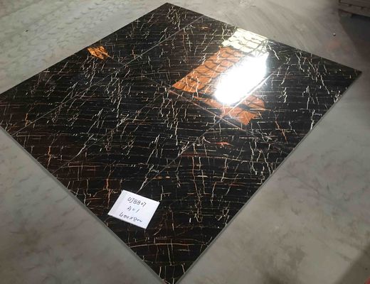 400x800mm γυαλισμένα βερνικωμένα κεραμίδια, χρυσή γραμμή κεραμιδιών πατωμάτων τοίχων πορσελάνης 7.8mm 6pcs/ctn