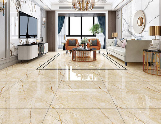 800x800mm Χρυσή γραμμή γυαλισμένα γυαλισμένα πλακάκια πορσελάνης 10mm
