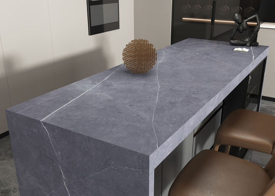 Γκρίζα πλάκα συμπυκνωμένος ο Countertop Stone 800x2600mm χρώματος