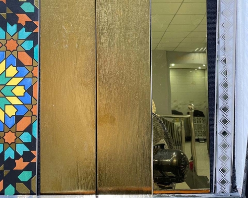 Χρυσά κεραμίδια 150x900mm πατωμάτων σύστασης χρώματος ξύλινα για το ξενοδοχείο