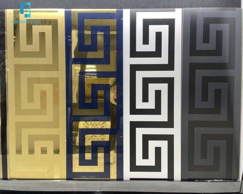 300x600mm Χρυσό γυαλισμένο πορσελάνινο δάπεδο για πολυτελή κτίρια
